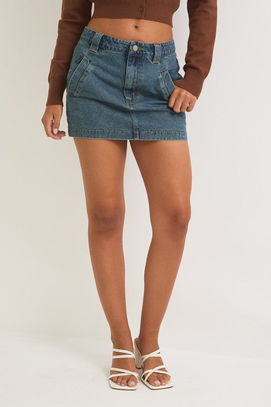 Moxie Denim Skirt