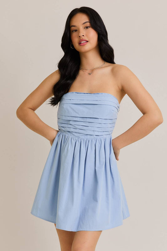 Bailey Pleated Strapless Dress