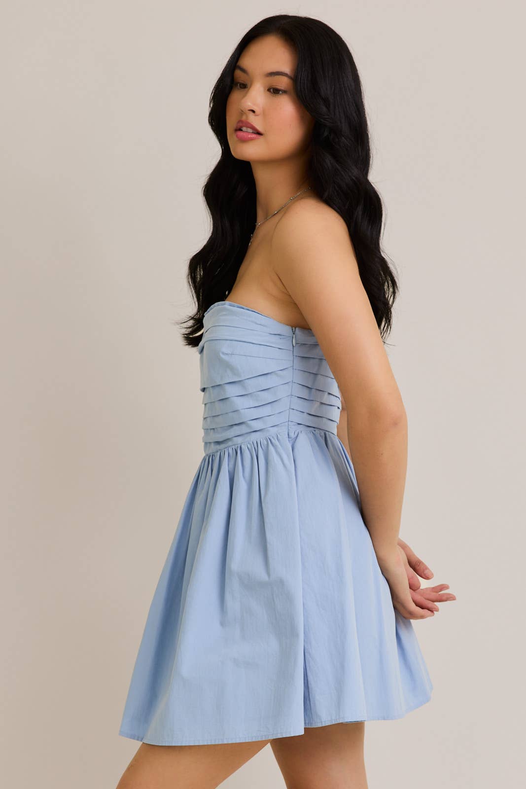 Bailey Pleated Strapless Dress