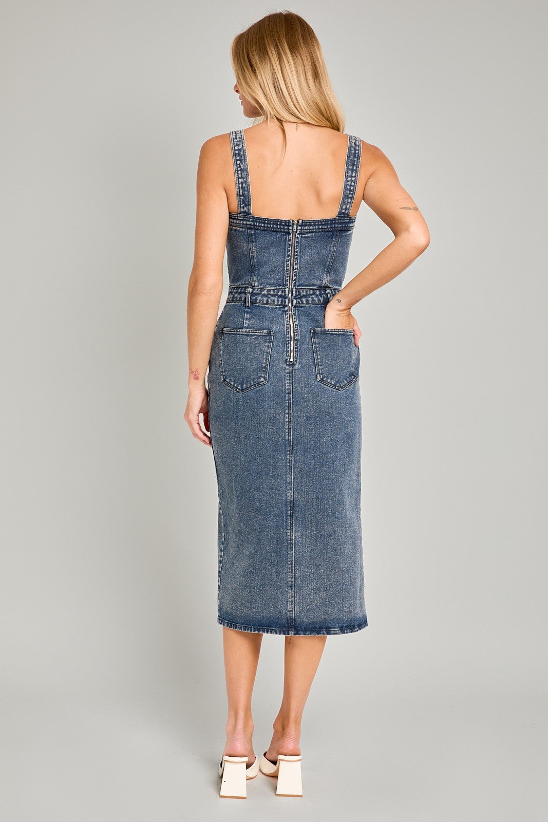 Good Luck Bustier Denim Dress